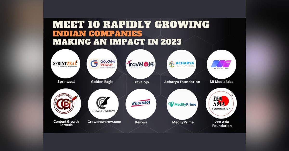 Meet 10 Rapidly Growing Indian Companies Making an Impact in 2023